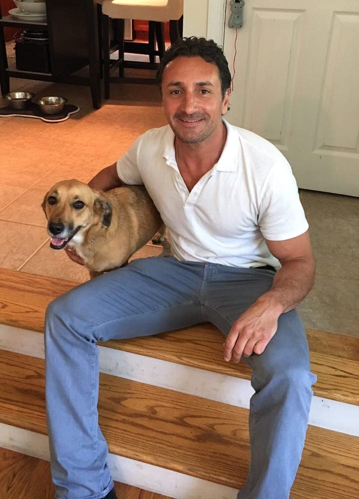 Mike with a dog